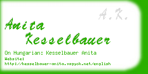 anita kesselbauer business card